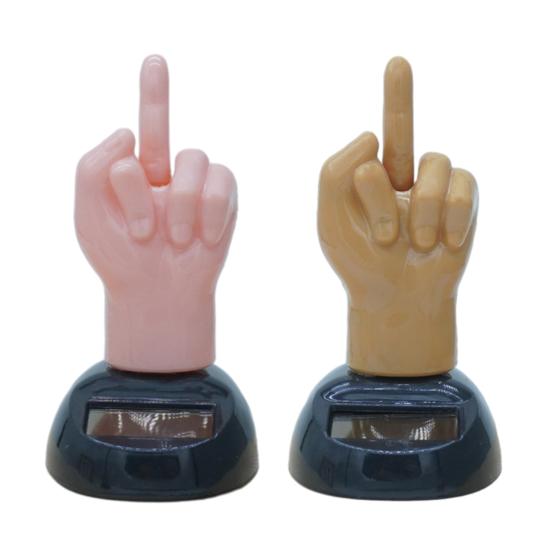 Solarbetriebener Finger schüttelnder Autoschmuck Armaturenbrettdekoration Wackelspielzeug Heim- Bürodekor Gadgets