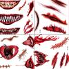 Halloween Tattoo Sticker Waterproof Simulation Scar Horror Half Arm Tattoo Flower Arm Tattoo Sticker