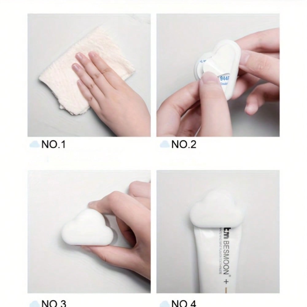 1PCS Wall-Mounted Cloud Toothpaste Holders, Creative Hooks for Toothpaste, Storage Racks