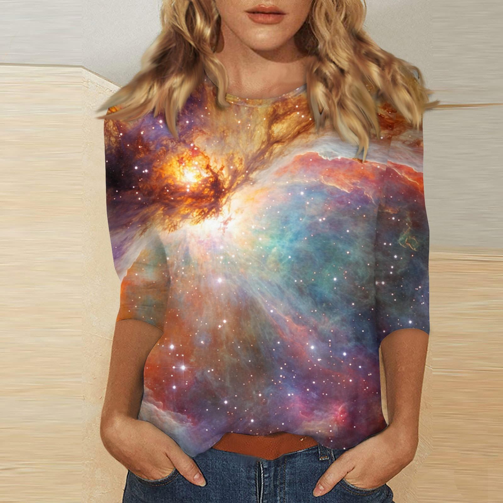 

Жіноча повсякденна вільна футболка на День Святого Валентина з круглим вирізом і рукавами три чверті M рожевий