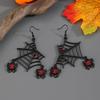 Gothic Vampire Bat Earrings For Women Vintage Red  Water Drop Pendant Earring Halloween Pagan Witch Ear Jewelry Gift