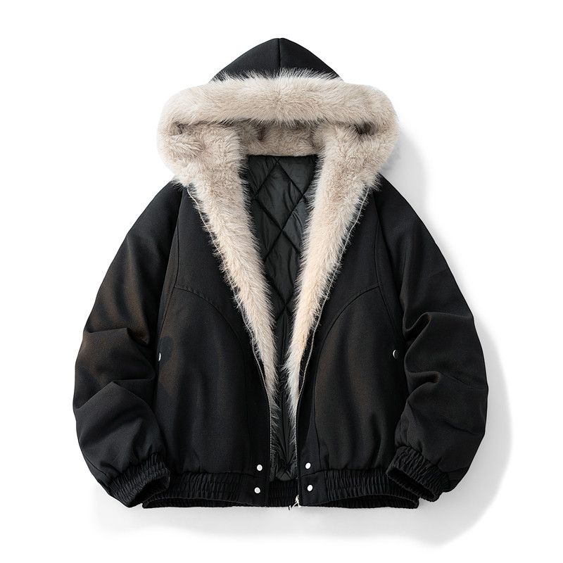 Great Product~ Zuo Shan Diao Fleece-Lined Thick Cotton Jacket for Men, Winter Camouflage Cotton Coat, Trendy Short Hooded Cotton Jacket
