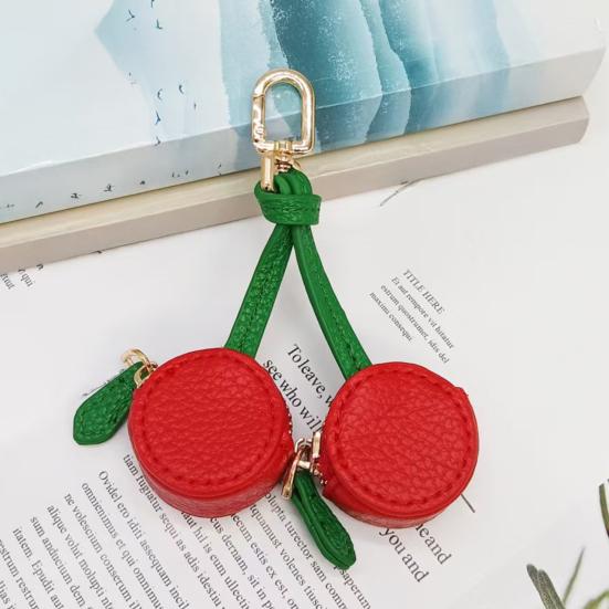 Cute Fruit Coin Purse Zippered Blueberry Wallet Bag Charm Avocado Peach Watermelon Keychain Charm Mini Pouch Gift for Women Girls