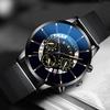 New Geneva Watch Men Watches Stainless Steel Calendar Quartz Wristwatches Men Sports Watches Reloj Hombre Relogio Masculino