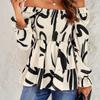 Square Neck Long Sleeve Shirt Women's Spring Summer High Waist Print Top