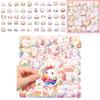 Diy Sticker Set 50 Cartoon Bunny Decals In Rainbow Colors Perfect For Decorating Suitcases Notebooks And Phone Covers