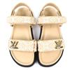 Great LOUIS VUITTON Sandals LV Sunset beige Monogram Jaguar Women 37 1AHNL4 Used