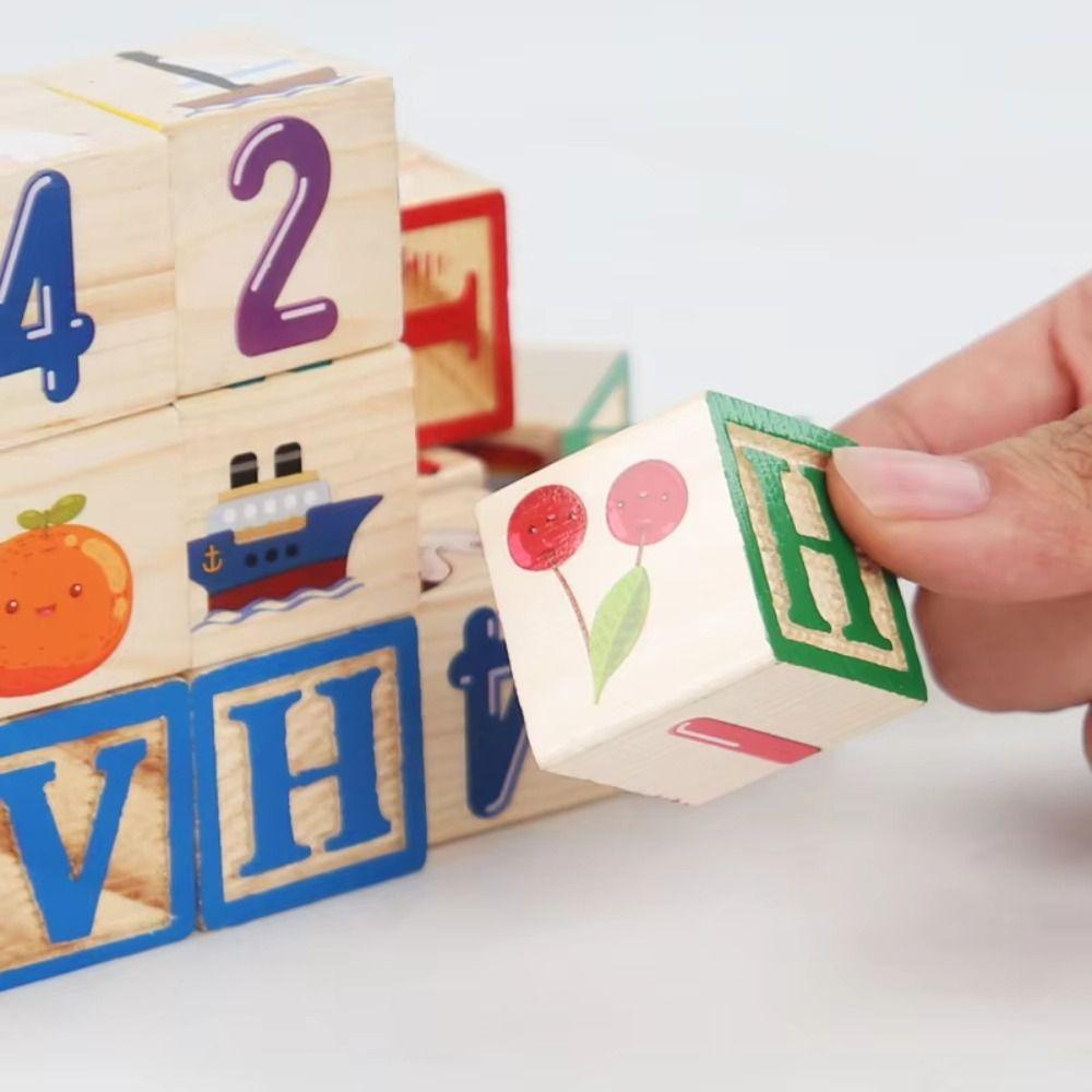 Frühkindliche Bildung Buchstaben Kognitives Spielzeug Kognitives Lernen Zahlen Stapelblöcke Kinderspielzeug