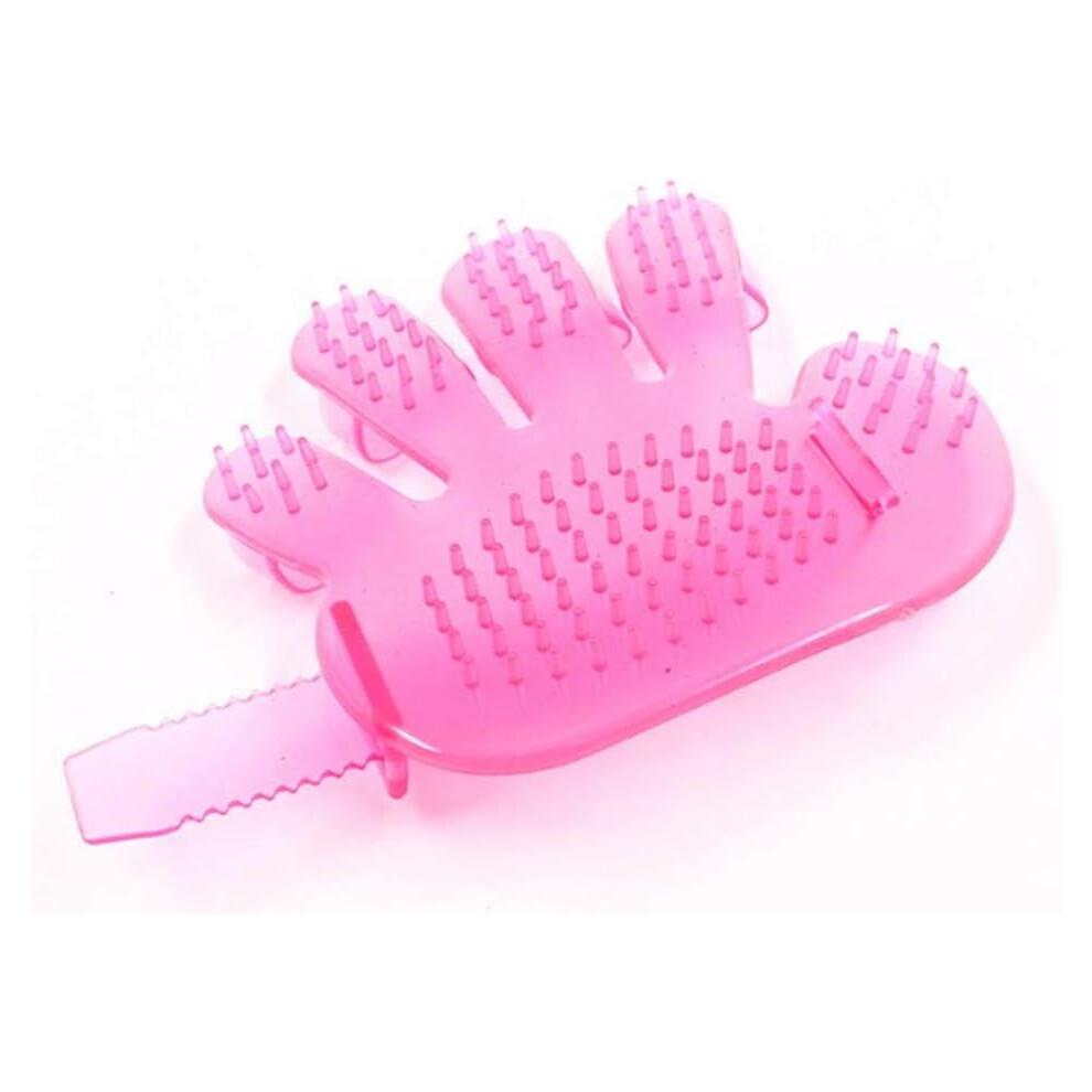 Grooming Glove for Dogs and Horses, Pink Pet Massage Brush for Labradoodle, Easy Clean Soft Rubber Material