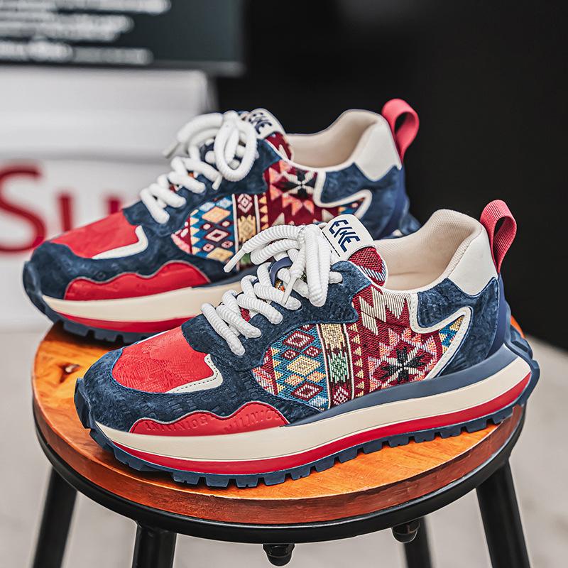 

Men s shoes 2025 new comfortable and breathable versatile sports canvas shoes men s fashion thick-soled height-increasing Forrest Gump dad shoes 39