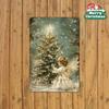 Vintage Christmas Tree Tin Sign 8x12 Inch Metal Wall Art Home Bar Decor