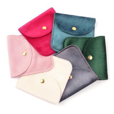 1pc Pochette à Bijoux Sac d'Emballage Velours Doux Cadeau Bracelet Collier Boucles d'Oreilles Bagues Rangement Bouton Sac en Velours Organisateur de Bijoux