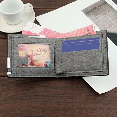 Men's Multifunctional Canvas Wallet Leisure Travel Lightweight Portable Short Style All Match Male Credit Card Holder Coin Purse