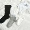 Women's Lace Ruffle Slouch Mid-Calf Socks: Spring, Summer & Winter Korean Style