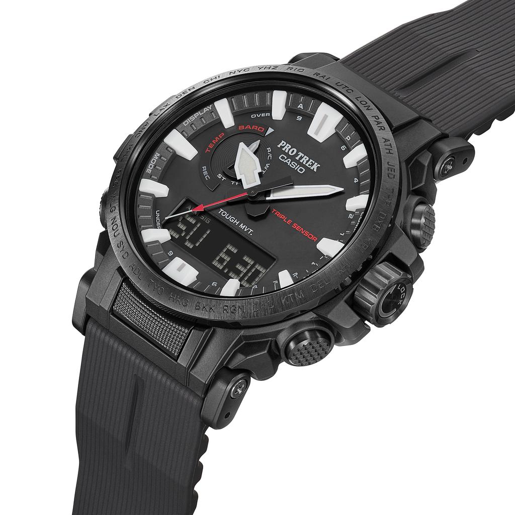 Casio Pro Trek Men's Stainless Steel 100M Water Resistant Digital Alarm Quartz Watch PRW-61Y-1B