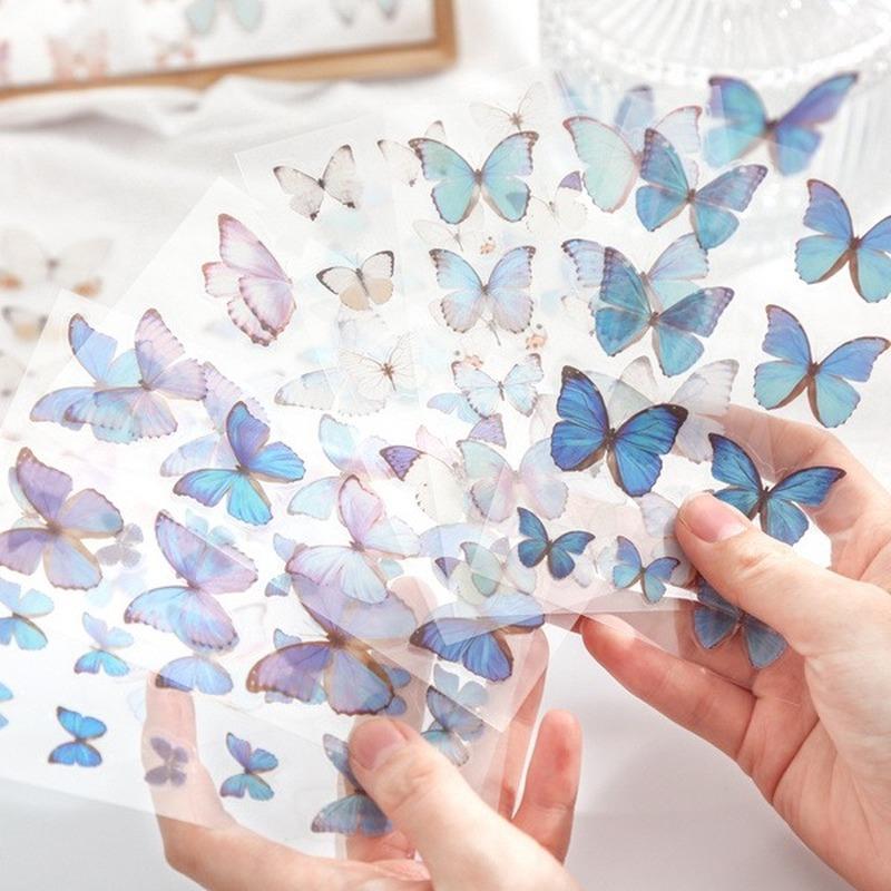 2Bag Butterfly Series Daily Deco Washi Diary Stickers Scrapbook Journal Doodling Stationery Hand Account