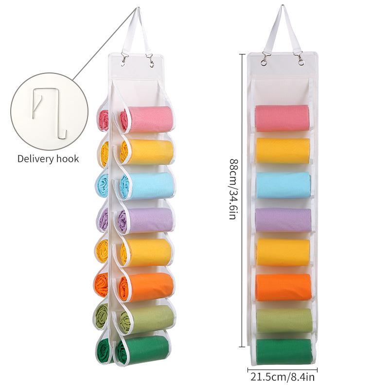 26-Pocket Double-Sided Yoga Outfit Hanging Storage Bag