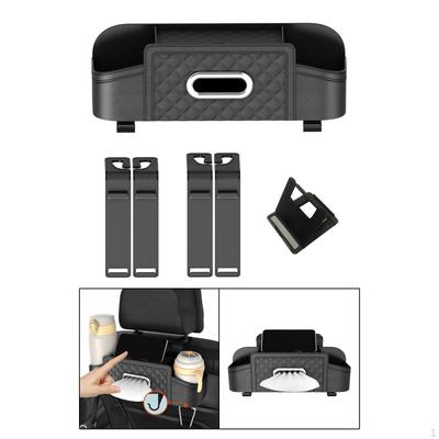 Organisateur de siège arrière pour voitures avec porte-gobelet et boîte de rangement