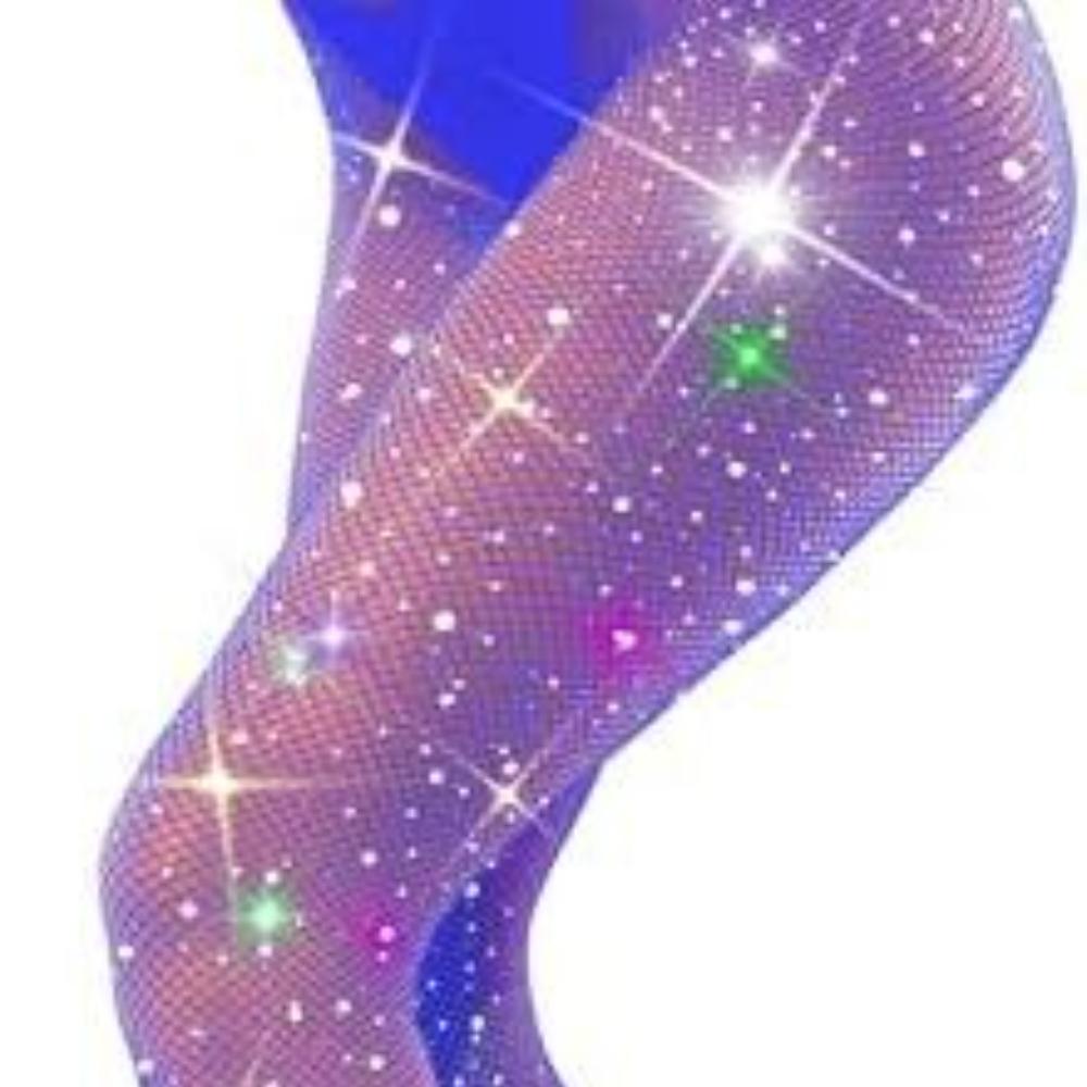 

Sparkl Tights Fishnet Stockings Rhinestone for Women One Size синій