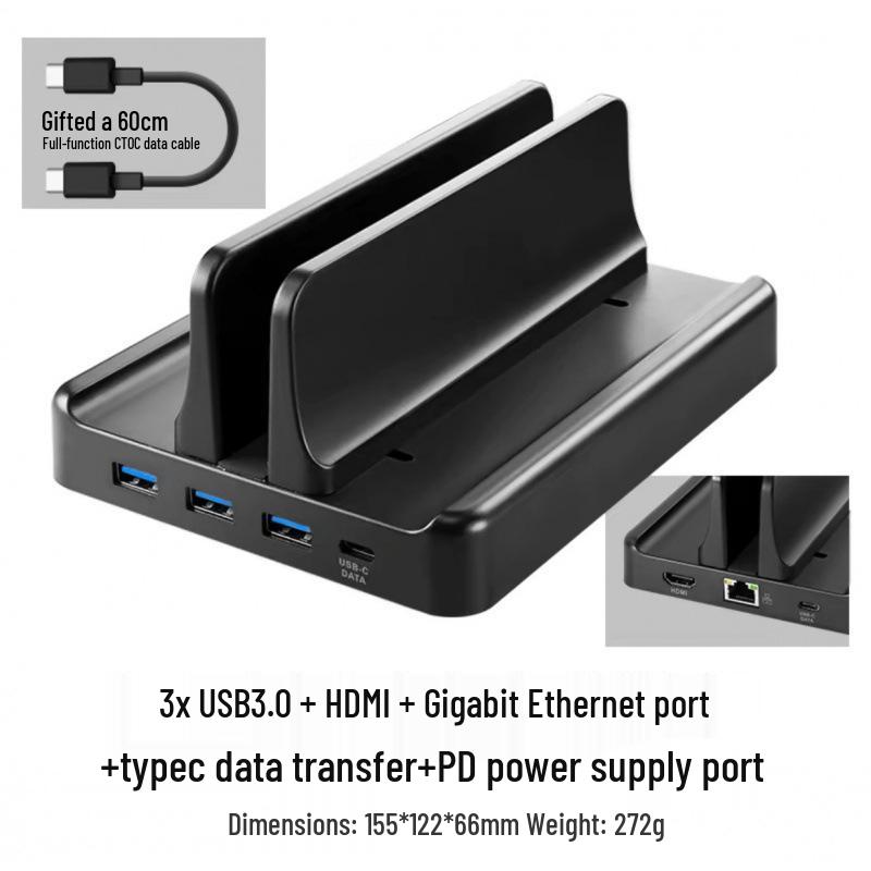 Laptop Vertical Stand and Desktop Storage Rack Bracket