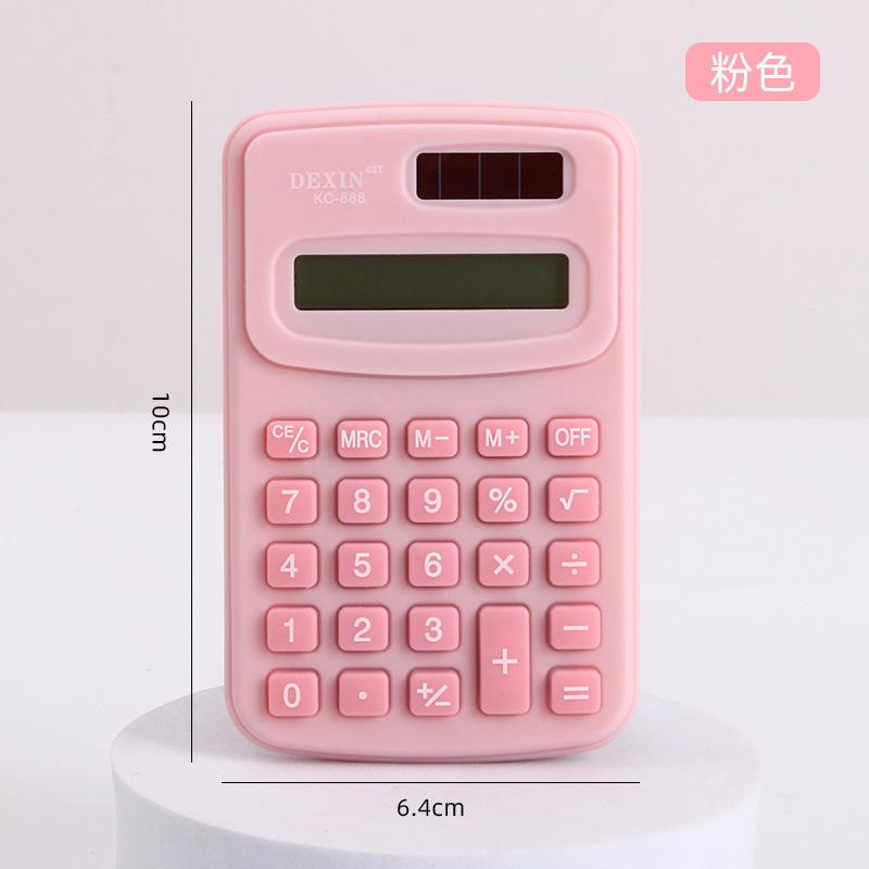 Cute Cartoon Mini Portable 8 Digit Calculator For Student Office Daily Use