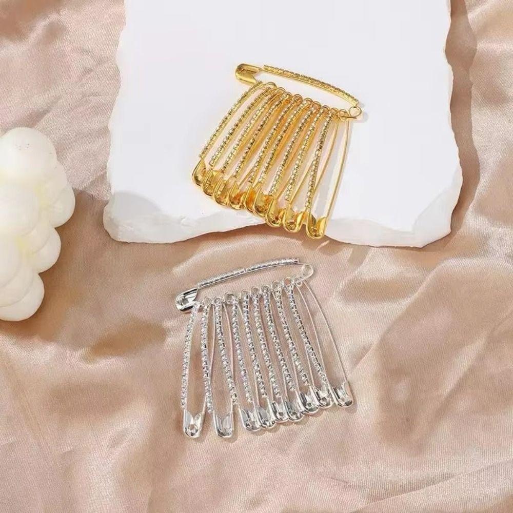 Korean Style Rhinestone Safety Pins Vintage Skirt Dresses Pins Unique Pants Safety Pin  Girls