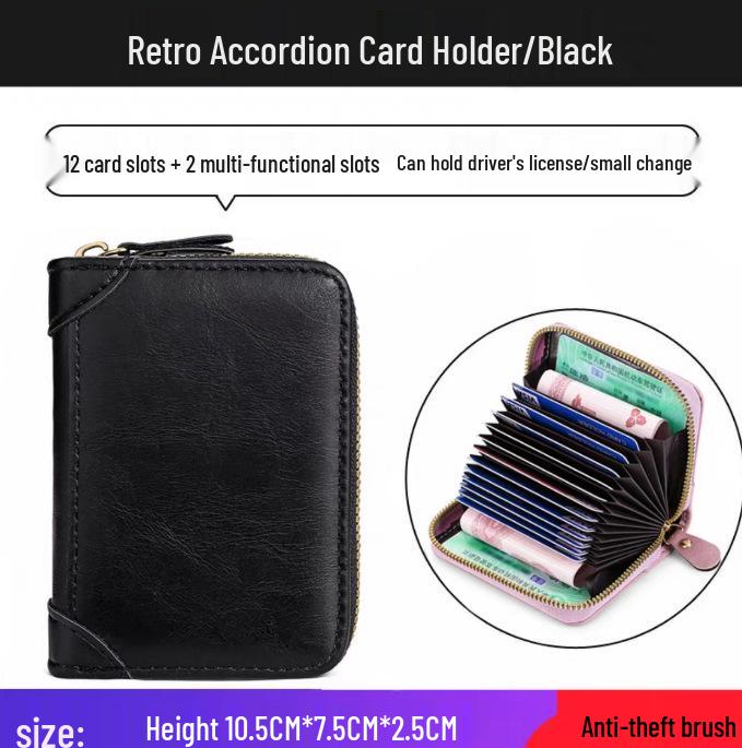 

Women s Premium Anti-Theft Card Holder Wallet - High Capacity, Multi-Card Slots, Anti-Demagnetization, Driver s License Sleeve.