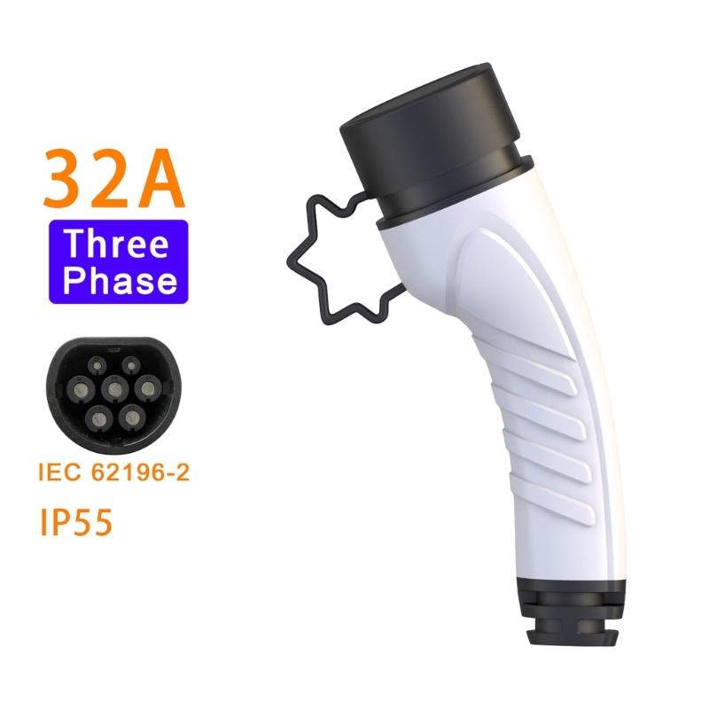 Long Lasting Electric Vehicle Charging Head Heat Resistant Support Type 2 Standard For Fast Power Refill Easy Travel Use