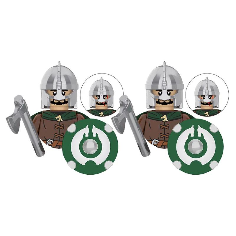 Średniowiecze Seria Władca Pierścieni Królewska Gwardia Rycerzy Lohan Starożytni Łucznicy Figurki Żołnierzy Klocki Zabawki dla Dzieci