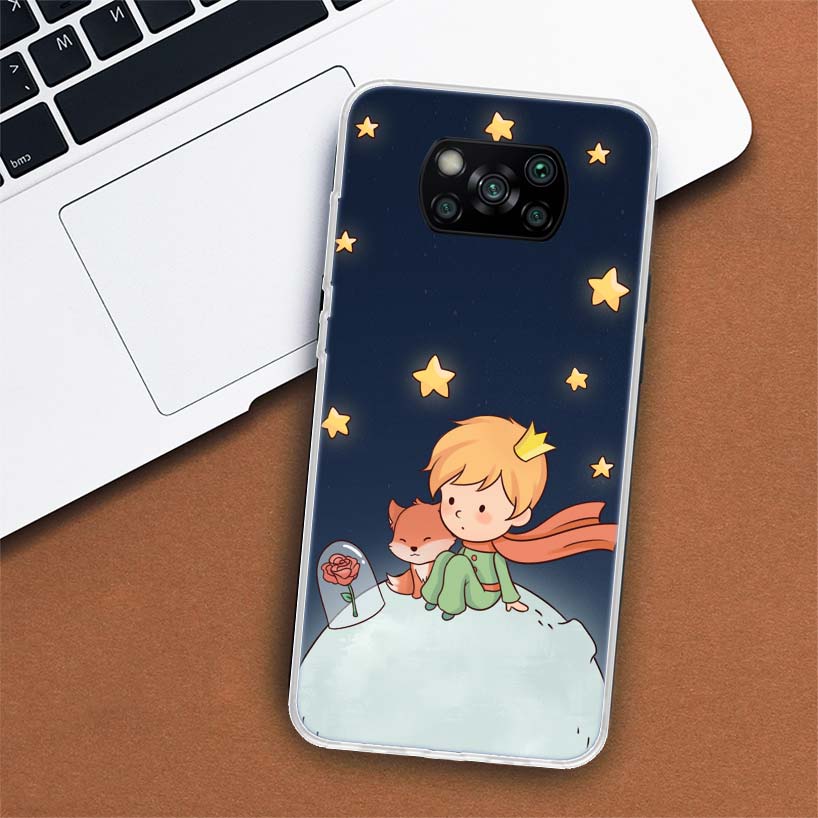 The Little Prince Fox Cartoon Phone Case For Xiaomi Poco X3 GT X4 NFC M4 Pro M3 M2 F3 F2 F1 Mi Note 10 A3 A2 Lite A1 CC9E Fundas