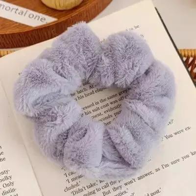 Autumn Winter New Sweet Plush Soft Girls' Women Pompom Hair Ties Elastic Hair Band Ropes Accessories Headwear