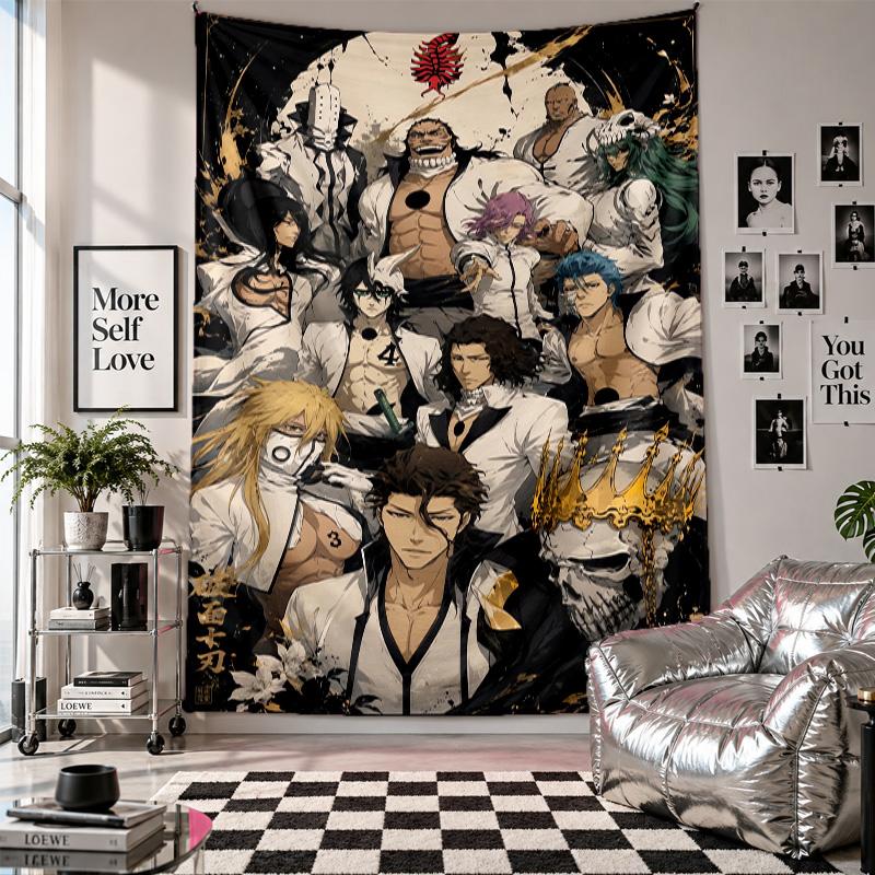 Wall TapestryBleach anime Art Hanging Cloth Decorative Background Cover for Room Decoration