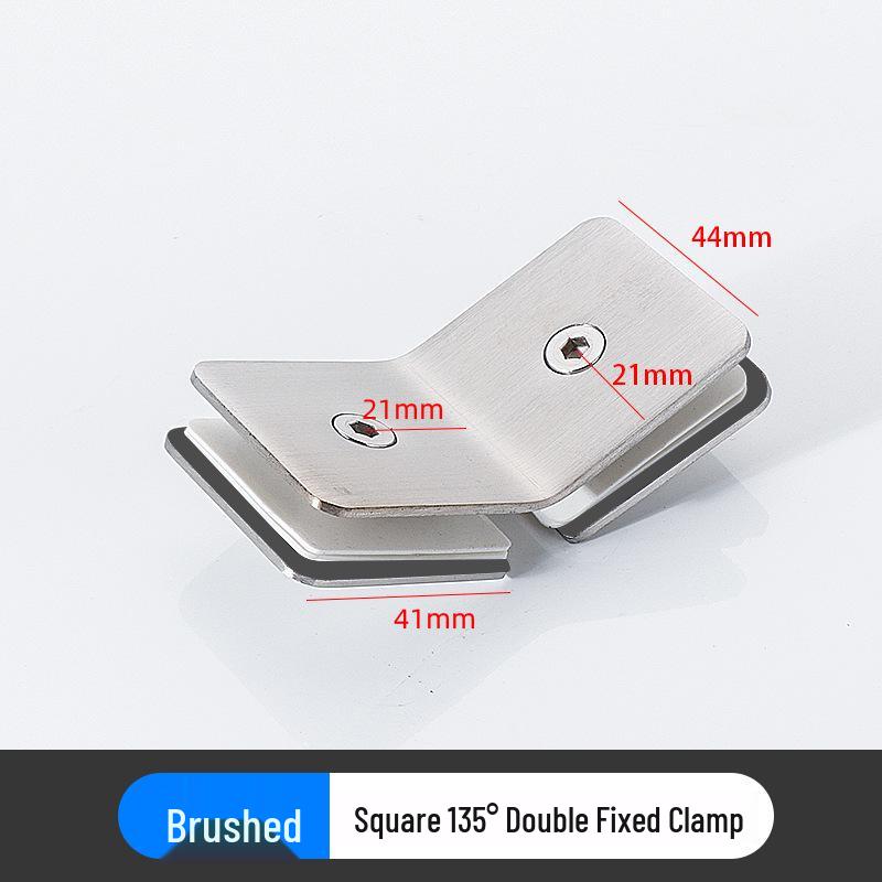 Stainless Steel 180° Glass Partition Clip for Stair Handrails