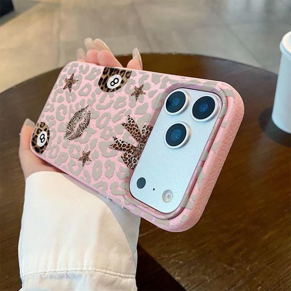 Leopard Print Bow Phone Case For IPhone 17 13 16 Pro 11 15 12 14 Pro Max 14 Plus 16e Shockproof Cover Silicone Soft Fundas