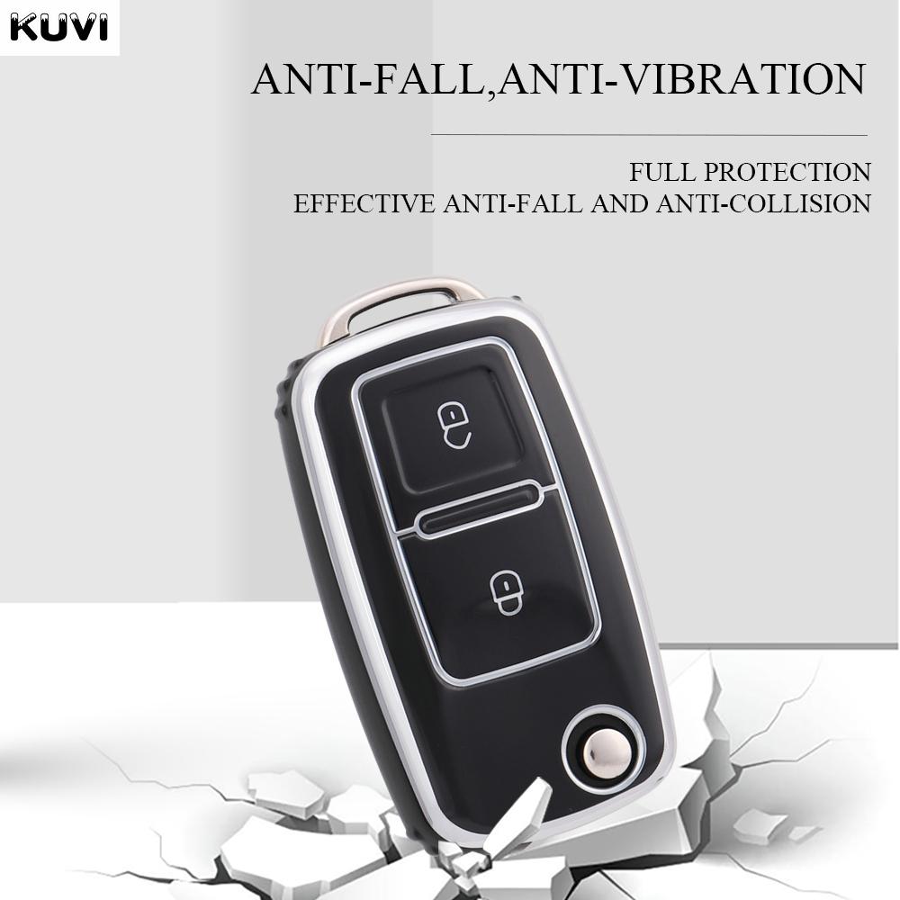 2 Buttons Tpu Car Key Case Cover Shell For Vw Volkswagen Amarok Polo Golf 4 5 6 Mk4 Bora Jetta Altea Alhambra Passat B5 B6 B7