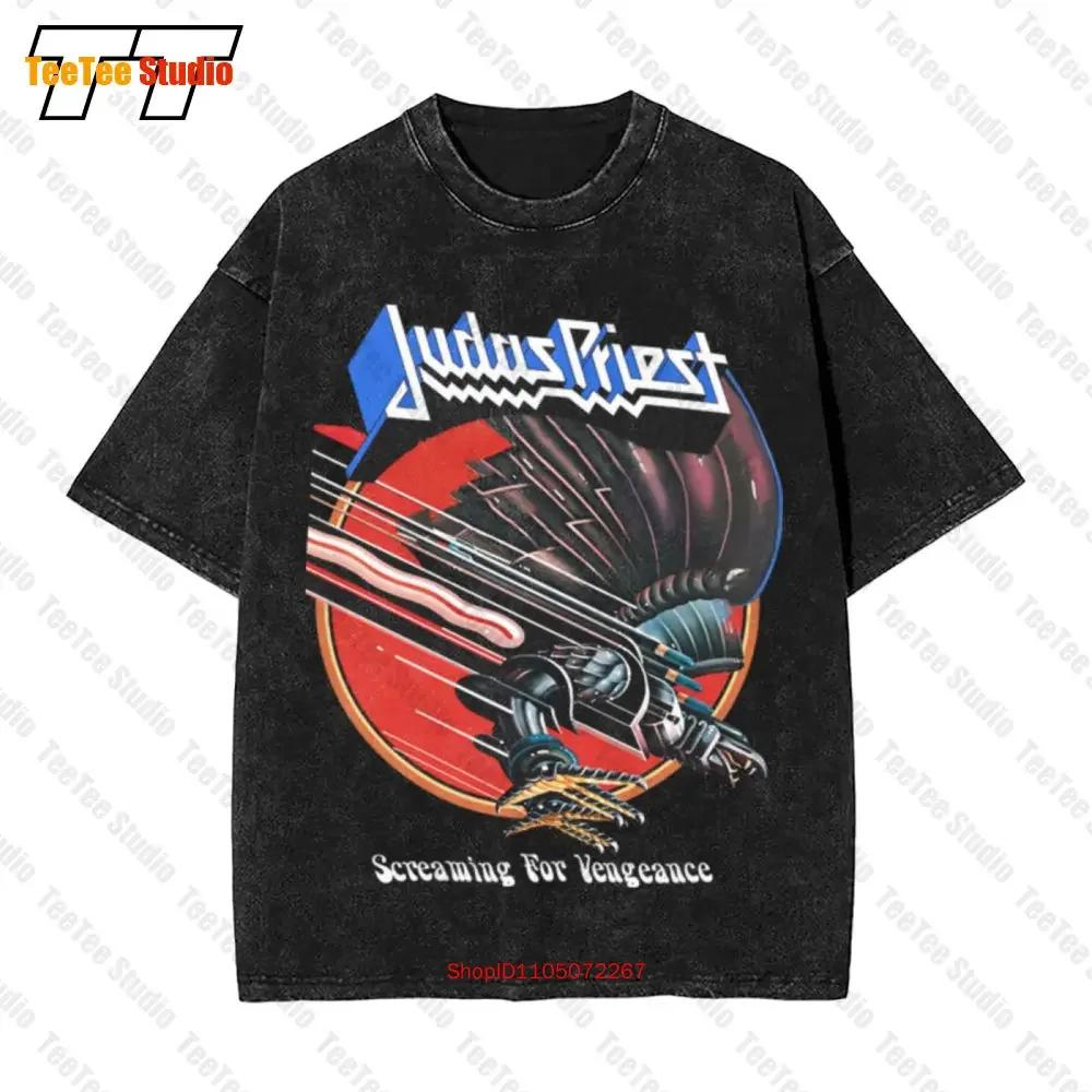 Judas Priest 1982 Screaming For Vengeance Tour 1 Men Vintage Oversized T-Shirt S 3Xl Cotton 6XMU