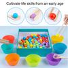 1 Sada Aritmetická Matematická Hračka Sada s Korálky Hůlky Lžíce Silikonová Miska Učení Čísel Korálky Počítání Třídění Batolata Chlapci Dívky Vzdělávací Hračka