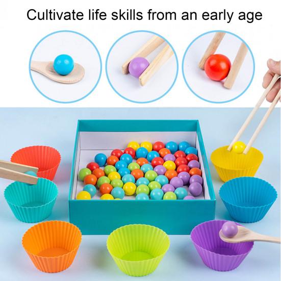 1 Sada Aritmetická Matematická Hračka Sada s Korálky Hůlky Lžíce Silikonová Miska Učení Čísel Korálky Počítání Třídění Batolata Chlapci Dívky Vzdělávací Hračka