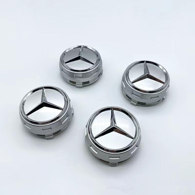 CDR4   4Pcs 75MM Car Wheel Center Hub Cap Cover For Mercedes Benz A B C S Class AMG W212 W205 W204 W211 W213 CLA GLC W176 W221 Sticker