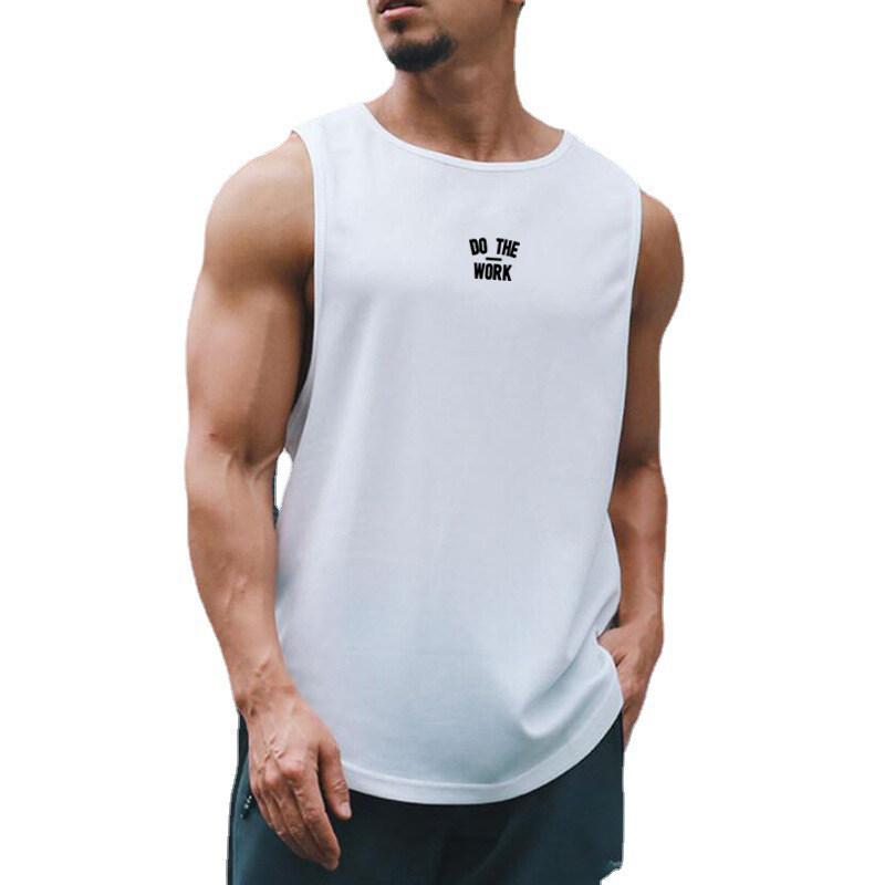 Muscleguys Summer Loose Mesh Tops Bodybuilding Vest Workout Shirt Muscle Guys Vest Mens Fitness Stringer Tank Top Printed Tops