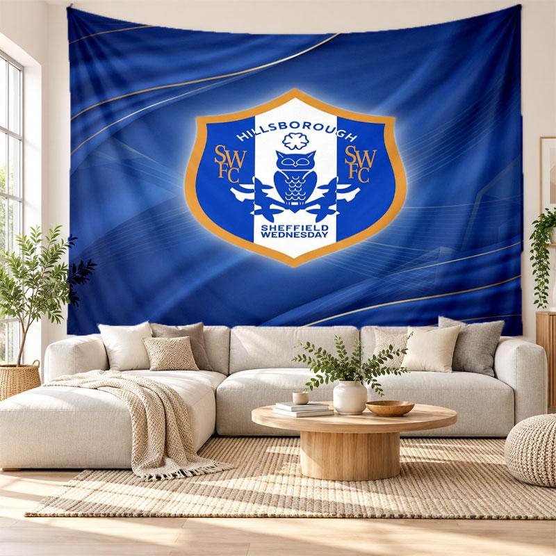 Sheffield Wednesday Wall Tapestry, Soft Fabric Wall Hanging, Decorative Backdrop For Bedroom Home Wall Art