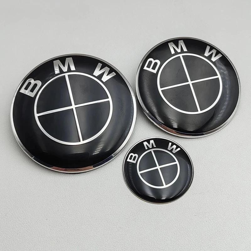GRUPA BMW 3 szt. 45MM 74MM 82MM Kierownica Samochód Odznaka na maskę Przód Odznaka na klapę bagażnika Tył Dla BMW E36 E64 F10 F30 F32 F34 X1 X3 X5 X6