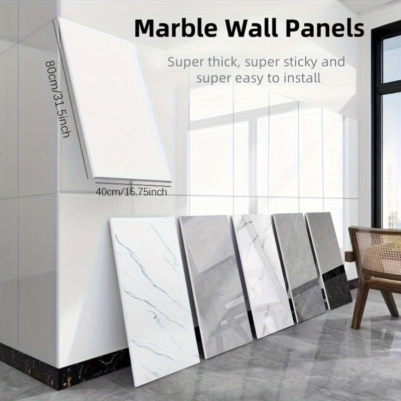 14-50pcs Glam Style Marble Pattern Wall Stickers PVC 60 X 30cm Nordic Wall Stickers Art Home Decor for Bedroom Toilet Waterproof