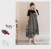Plus Size Floral Two-Piece Long Skirt Dress - Slimming, Belly-Covering Design for Summer