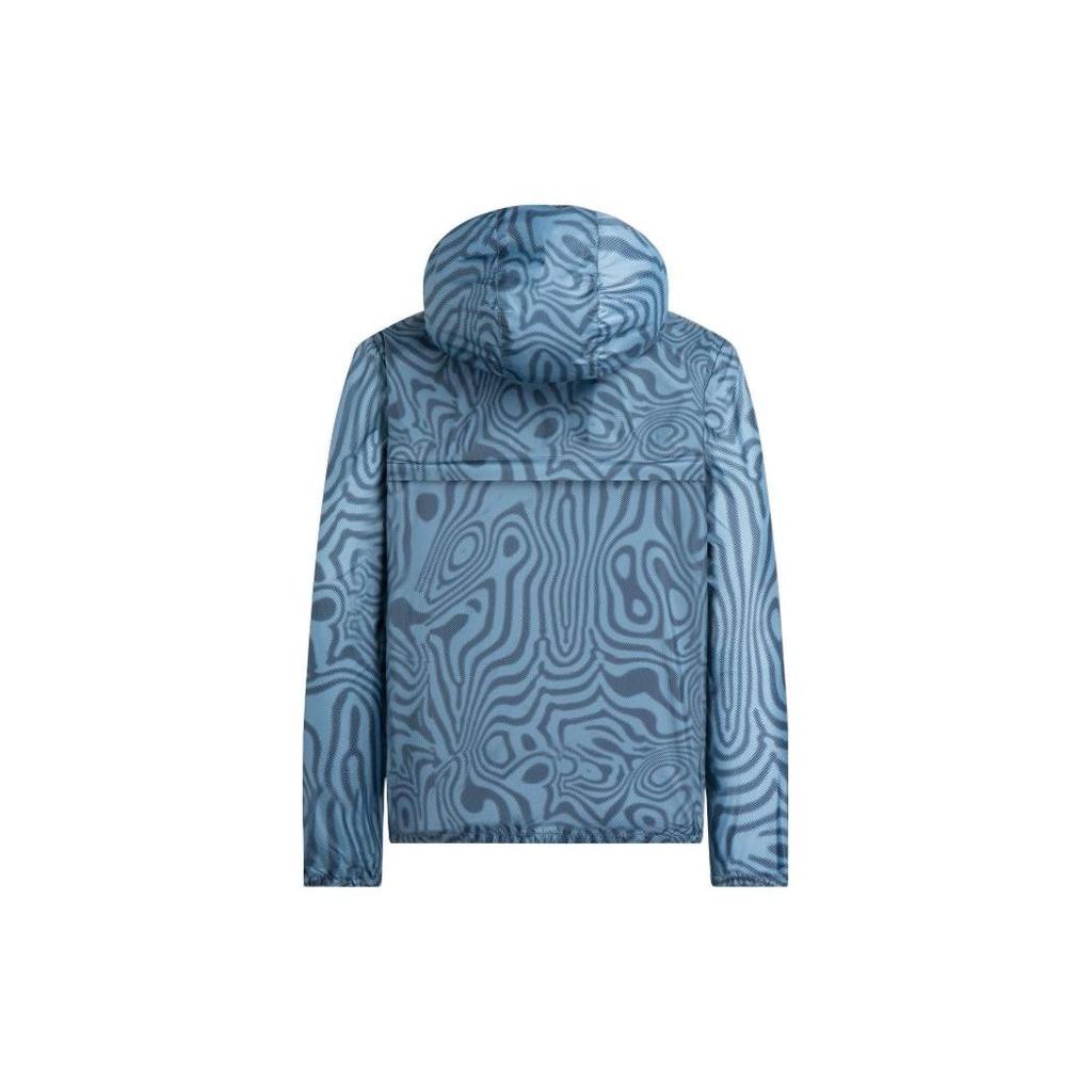 Emporio Armani EA7 SS22 Patterned Letter And Number Print Hooded Zip Casual Jacket Men Jackets Blue 3LPB11-PN2TZ-2508