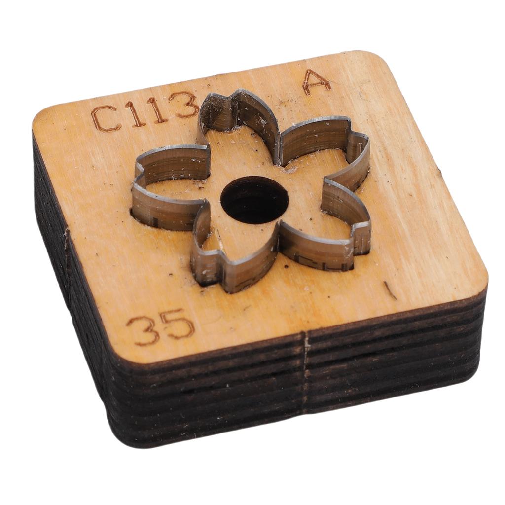 Wykrojnik do cięcia skóry w kształcie kwiatu   Drewno Stal węglowa Kształt kwiatu Forma do wycinania skóry do rzemiosła