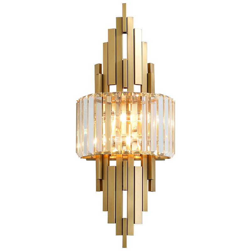 Lyon - Elegant Wall Lamp 60 Cm, 2xE14 Gold Crystal