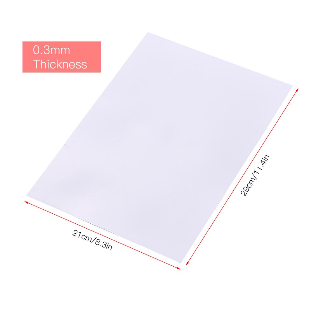 25 Sheets White Printable Shrink Films Kit Shrinky Art Film Paper Heat-Shrink Sheets Can Be Printed for Inkjet Printer for Pendants Earrings Keych