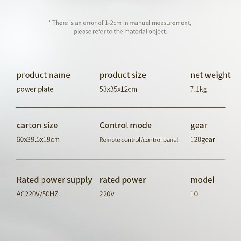 Plataforma vibratoria entrenador cardiovascular para casa, entrenador vibratorio eléctrico anticelulítico para el cuerpo, carga 175 kg