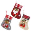 with Bells Christmas Stockings Santa Claus Snowman Elk Candy Gift Bags  Holiday Festival Decor